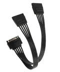 15 Pin Male To Dual Female Power Extension Cable Flat Short Design For Hard Drives Optical Drives Server Racks
