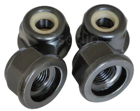 Left Hand Reverse Thread Collar Nut M10x1.0 For Pivotrim String Trimmer Gear Head Replacement, Black Collar Nut Set Of 4