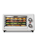Built Tough Five Layer Food Dehydrator With Sleek Digital Temp And Timer Controls displaying drying fruits and veggies through glass door.
