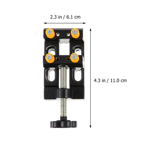 Cool Tofficu Pearl Vise With Polishing Clamp Base And Bench Fix For Jewelry Repair DIY Carving Workholding Tool viewed from the front, showing size and detail.