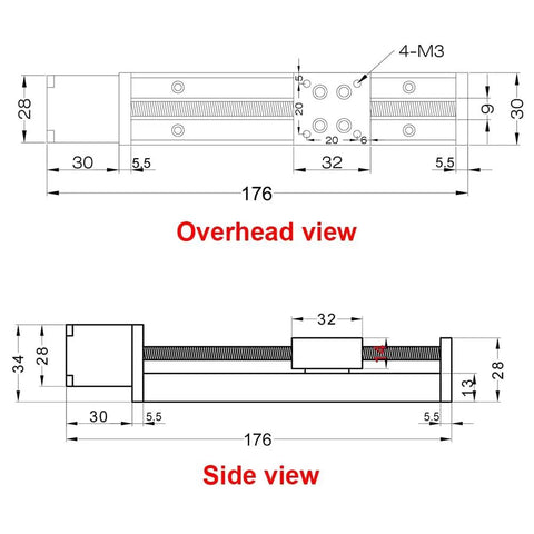 Top Notch T12 Trapezoidal Lead Screw Kit With Brass Nut And Nema11 28mm Stepper Motor For 6mm Pitch Precision Cnc Linear Motion Slides And Killer Diy Transport Builds