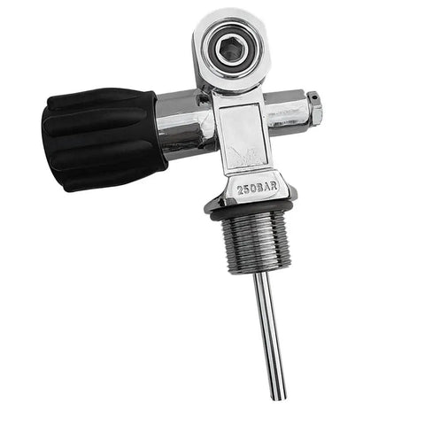 Universal Scuba Tank Valve For Underwater Exploration With 3000 Psi Service 250 Bar Pressure Chrome Plated Brass Lightweight