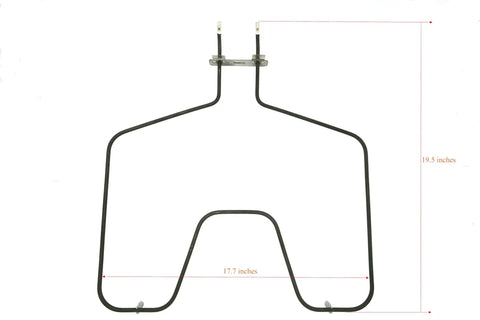 Oven Heating Element Assembly Replacement for Electric Stoves and Ovens 240V 2585W WB44T10010 Incoloy 840 front view