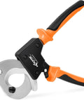 Heavy Duty Ratchet Cable Cutter For Copper And Aluminum 600 MCM Electrical Wire Tool with sharp blade and comfort grip handles.