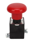 Emergency Stop Switch For Forklifts 48V 125A ED125-16 Heavy Duty Push Button With Metal Alloy Construction, red button view