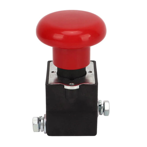 Emergency Stop Switch For Forklifts 48V 125A ED125-16 Heavy Duty Push Button With Metal Alloy Construction, red button view