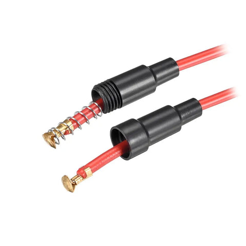 2 Pack Inline Screw Type Fuse Holder 14 Gauge AWG For 5mm X 20mm Glass Tube Fuse Black with red cables for automotive and marine use.
