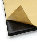 Close-up of Beefed Up Car And Truck Sound Deadener And Heat Shield Underlay Mat with self-adhesive backing and aluminum foil foam, 6mm thick