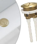 38mm Gold Toilet Handle And Button Pusher Upgrade With 360 Degree Rotatable Tool Free Adjustment Universal Fit For 38mm Thread Smart Toilet Push Button Topper