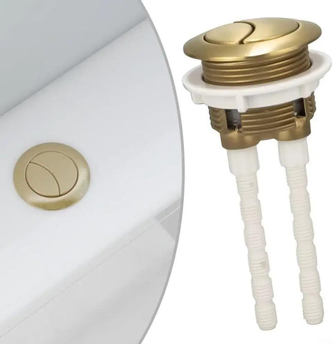 38mm Gold Toilet Handle And Button Pusher Upgrade With 360 Degree Rotatable Tool Free Adjustment Universal Fit For 38mm Thread Smart Toilet Push Button Topper