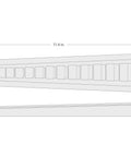 Technical drawing of a 14 Tool 3/8 Inch Drive Flare Nut Crowfoot Wrench Organizer Rack Black for 5/16 to 1-1/16 Inch Wrenches, dimensions shown.