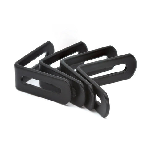 Heavy Duty Aluminum Extrusion Corner Brackets Kit with ultra strong L shape brackets, 90 degree angles, front view of brackets