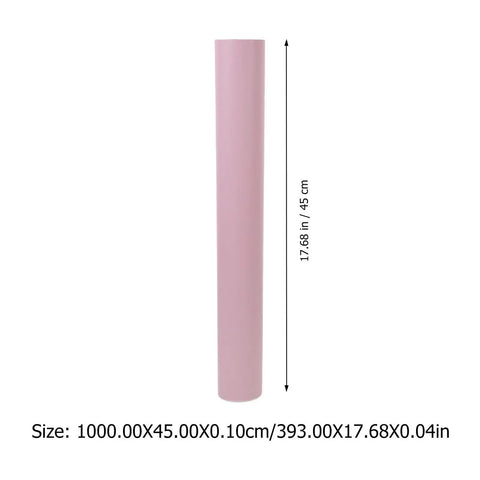 Fresh Pink Peel And Stick Waterproof Self Adhesive Wallpaper Roll Thickened Pvc Vinyl Wallcovering 17.68 in long rolled-up.