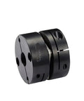 Top Shelf Single Disc Coupling Flexible Shaft Connector 22 By 22 Bore Stainless Steel Build, black, industrial use.