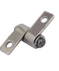 Heavy Duty Friction Hinge With 360 Degree Rotation And 0.8 Nm Torque Right Piece Silver Tone Two Mounting Holes 18 By 28.5 By 8 Mm