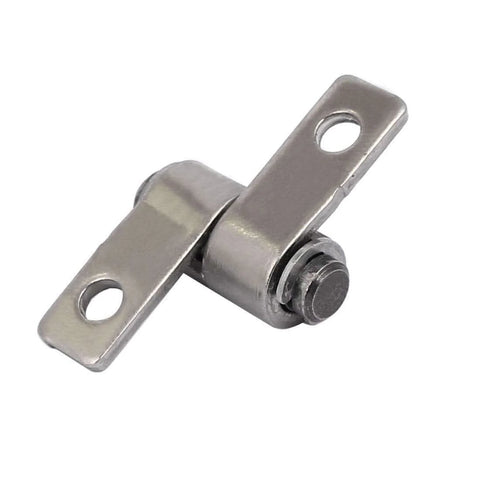 Heavy Duty Friction Hinge With 360 Degree Rotation And 0.8 Nm Torque Right Piece Silver Tone Two Mounting Holes 18 By 28.5 By 8 Mm