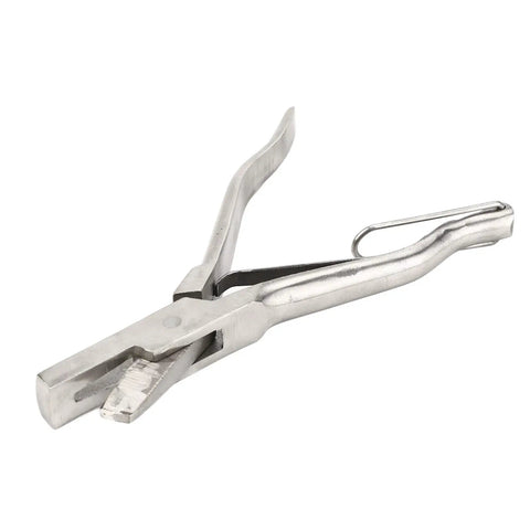 V Shape Pig Ear Mark Plier Stainless Steel Ear Notcher With Buckle For Cattle Sheep And Goats, pro grade tool with ergonomic handles