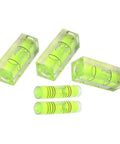 Acrylic Bubble Level Set With 3 Square And 2 Cylindrical Levels, Pro Grade Horizontal Calibrating Tool For Accurate Layout, Calibration, And Plumb, Green 40 x 15 x 15 mm Kit