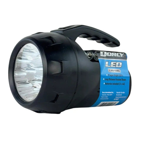 Handheld Flashlight Spotlight With 9 LED Beams Long Distance Focus Ultra Bright Everyday Use Tool Durable Portable Light Includes 4 AA Batteries Color Assortment