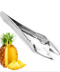 Easy Pineapple Eye Clip And Peeler Kit With Stainless Steel Cutter And V Shape Cutter For Pineapple Slicer And Seed Remover Keeps It Simple For Quick Home Prep In The Kitchen Or Store, shown with a fresh pineapple slice