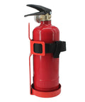 Beefy Wall Mount Fire Extinguisher Bracket for 2.5 lb Extinguishers, Steel Holder With Quick Release Buckle, Red Powder Coat