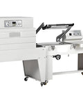 Top Shelf Heavy Duty L Bar Shrink Seal Wrap Machine With Compact Tunnel Killer For Toilet Paper Rolls, commercial grade, white.