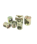 Heavy Duty Slotted Barrel Nuts For Furniture Assembly M4 M5 M6 M8 Carbon Steel Pack Of 100 With 10 M6x25 Bolts Easy Install For Beds Chairs