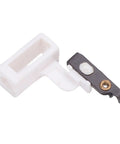 Effortless Needle Threader For Home Sewing Machines Plastic Multifunction Threading Tool white and black plastic close-up