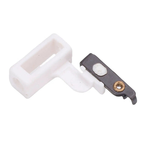 Effortless Needle Threader For Home Sewing Machines Plastic Multifunction Threading Tool white and black plastic close-up