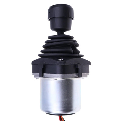 Close-up of Heavy Duty Joystick Controller Replacement 1001118419 1600274 for JLG Boom Lifts, showing rubber boot and control stick.