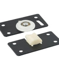 Ultra Quiet Squeak Free Nylon Garage Door Roller With Steel Bearing 85mm Replacement Pulley, adjustable black mounting plate