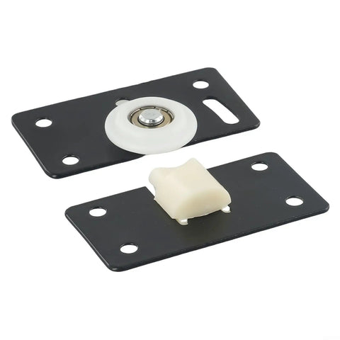 Ultra Quiet Squeak Free Nylon Garage Door Roller With Steel Bearing 85mm Replacement Pulley, adjustable black mounting plate