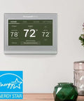 Wi-Fi Smart Color Thermostat With Energy Star Certified Performance, Dope Home Upgrade For Smart Living on wall