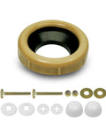 Universal Extra Thick Toilet Wax Ring Replacement Kit For Floor Outlet Toilets, Water Tight Seal With Black Rubber Flange
