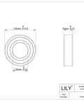 Diagram of heavy duty ball bearings 6205 ZZ with dimensions.