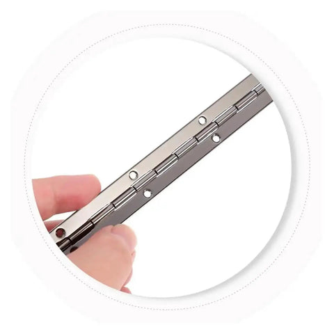 Hand holding iron hinge from Rotating Concealed Hinges Set 10 Pieces Heavy Duty Butt Door Hinges For Cabinets And Furniture, Easy Install