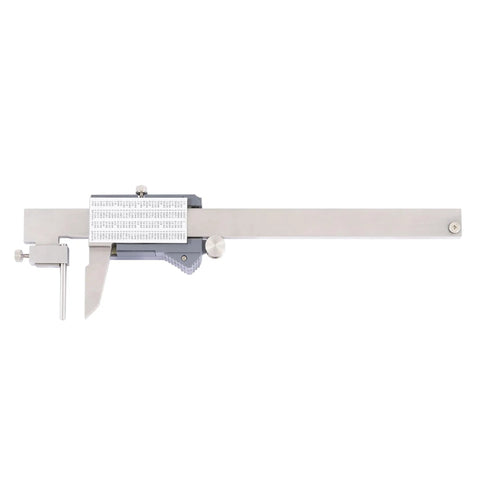 Side view of Digital Tube Thickness Caliper 0 to 6 Inches 0-150mm IP54 Coolant and Fluid Resistant Electronic Caliper with locking dial.
