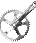 Track Ready Single Speed Crankset 165mm Arms With 46 Tooth Alloy Chainring Three Thirty Second Inch Chain Size 42mm Chainline JIS Square Taper Compatible Forged AL6061 T6 Silver