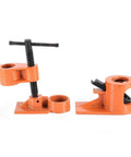 1 Inch Pipe Clamp Set With Cast Iron Jaws Vise Fixture for woodworking cabinets and boxes holds wood tight during glue ups