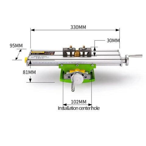 Precision Milling Table For Small Workshops Handy Drill Vise Fixture Workbench 330 X 95mm With 81mm Height Adjustable X Travel