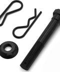 Anti-Rattle Hitch Pin Kit With Keeper Grip Clip For 2-Inch Receiver Hitches, Locking Security And Nut, Self-Locking Clip, Black Finish