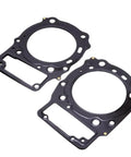 Heavy Duty Motorcycle Head Cylinder Gasket Featuring A Hella Tough Seal For Vlr1800 Intruder C1800r Boulevard C109r C109rt M109r2 Bike Models Oem 11142 48G00 Replacement Part, showing two gaskets with circular cutouts.