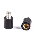 Close-up of M3 Anti Vibe Stud Bushing Set 4 Piece Rubber Pillar Mounts For Flight Controller Fixed Screws FPV Racing Drone Threaded Isolator