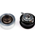 Premium Timing Belt Kit And Water Pump For VW Beetle Golf Jetta 1998 2004 Models 1.9L L4 SOHC Engine Replace Gearing System Smooth Run Do Not Break Down Uses Oem 038109244M Or 038109119M Good For Diy Mechanic Work Ready To Install Now. timing belt kit pulleys, metal and black housing