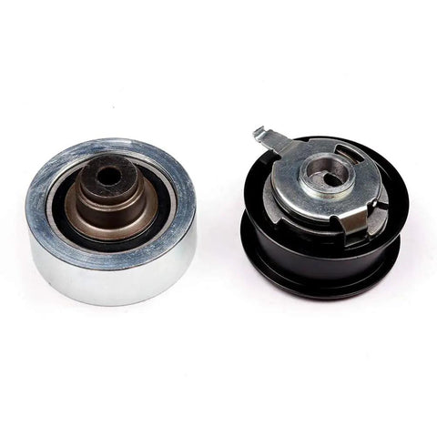 Premium Timing Belt Kit And Water Pump For VW Beetle Golf Jetta 1998 2004 Models 1.9L L4 SOHC Engine Replace Gearing System Smooth Run Do Not Break Down Uses Oem 038109244M Or 038109119M Good For Diy Mechanic Work Ready To Install Now. timing belt kit pulleys, metal and black housing