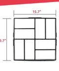 Reusable Concrete Molds For Walkways And Patios 15.7 By 15.7 By 1.57 Inch Path Maker with 8 grid layout shown in black.