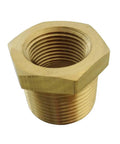 Brass Pipe Fitting Hex Bushing Set NPT Male To Female Adapters Kit detail showing threaded NPT male end