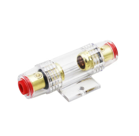 Inline AGU Fuse Holder For 4 To 10 Gauge Wire With Four 60A Fuses Two Pack For Car Audio Alarm Amplifier Compressor Marine