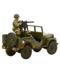 Ford GPW Inspired US Army 4x4 Go Anywhere Vehicle With 30 Cal MMG Metal Infantry Miniatures Kit 1:56 Scale 28mm painted model