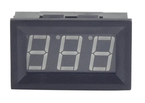 Front view of Digital Temperature Meter 0 To 167 Degrees Fahrenheit With Blue LED Display MF55 NTC Thermistor Sensor Two Wire